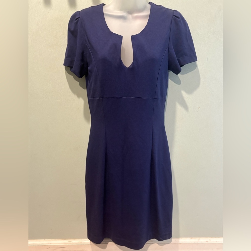 Lily Pulitzer Short Sleeve Dress Size Medium Zip Closure Lined V Neck
